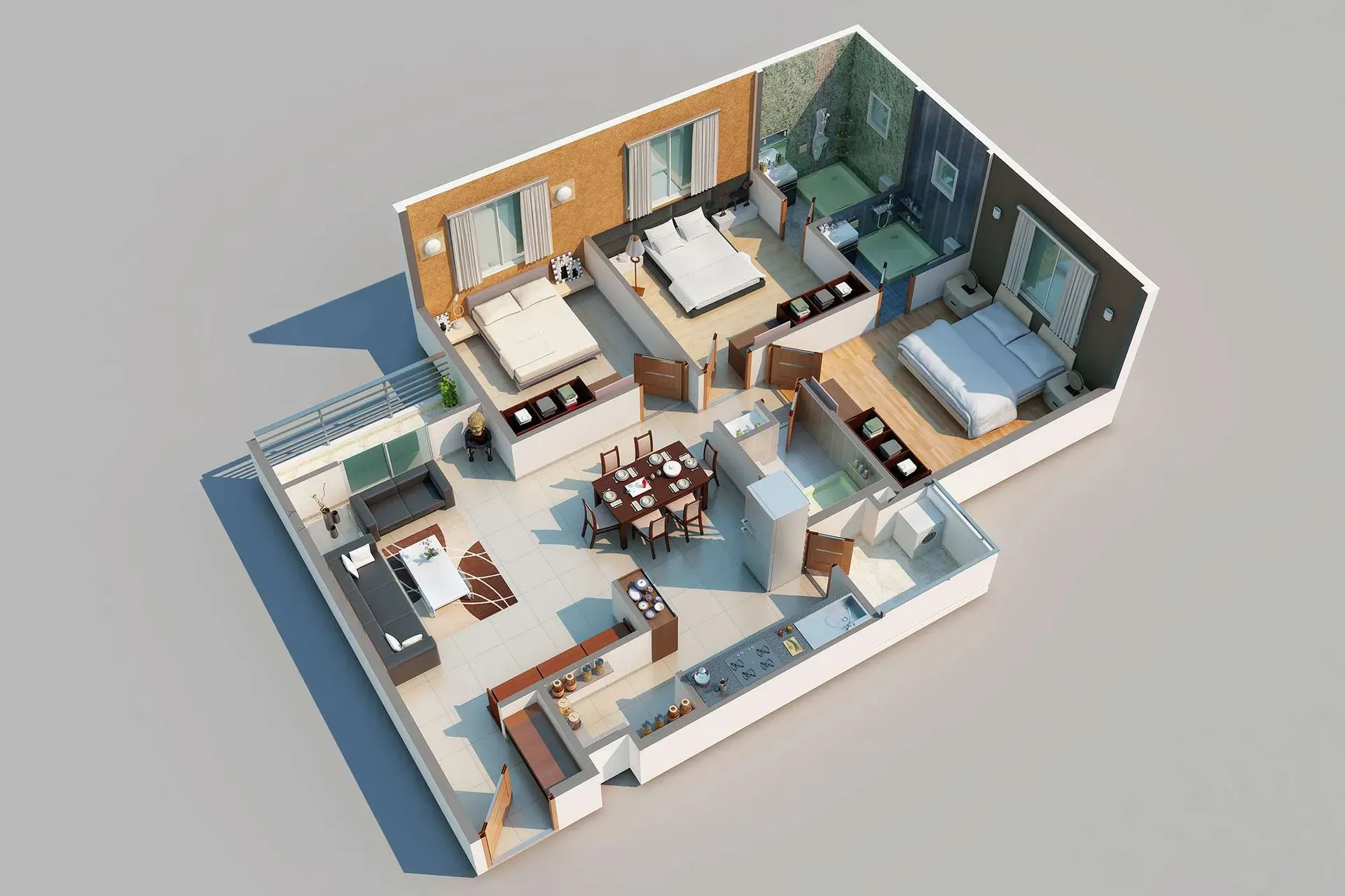 3D Cut Section Rendering